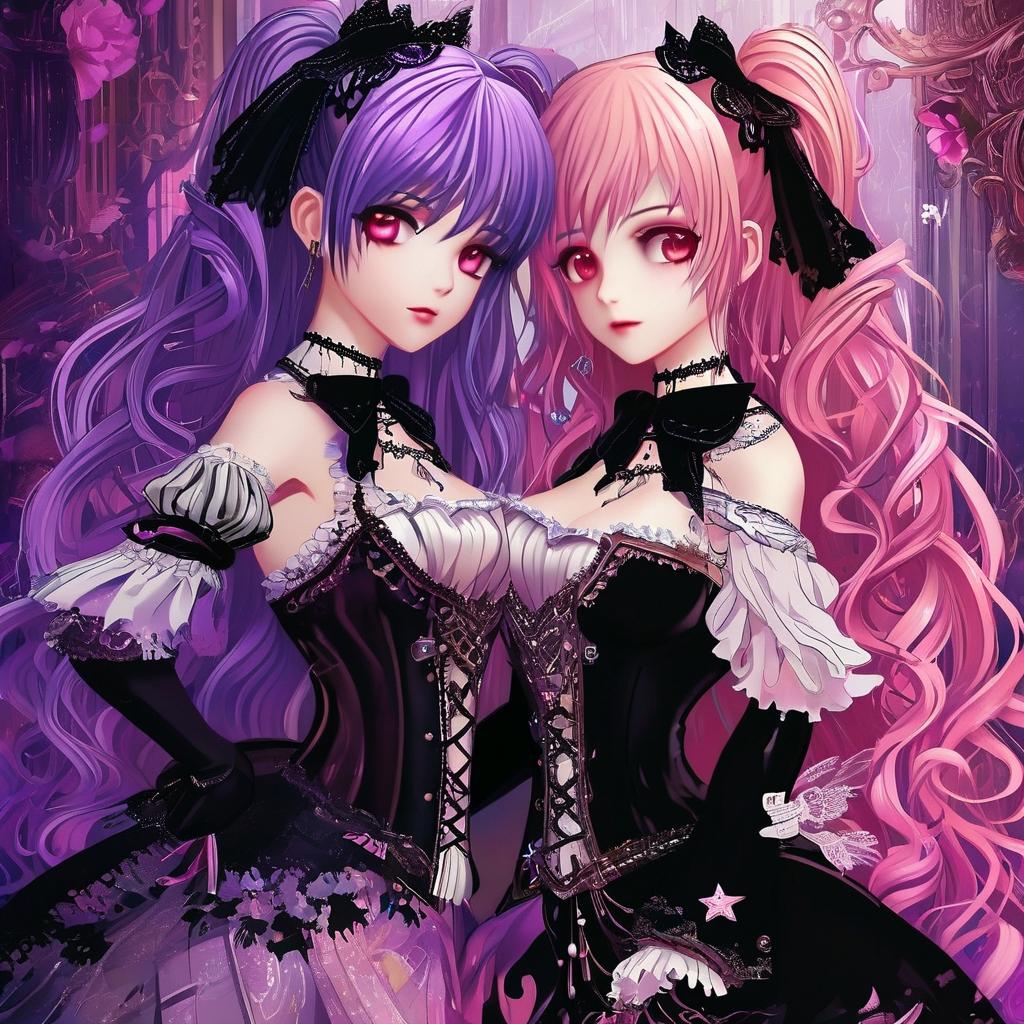 Ani character showcase, elegant gothic lolita virtual assistant