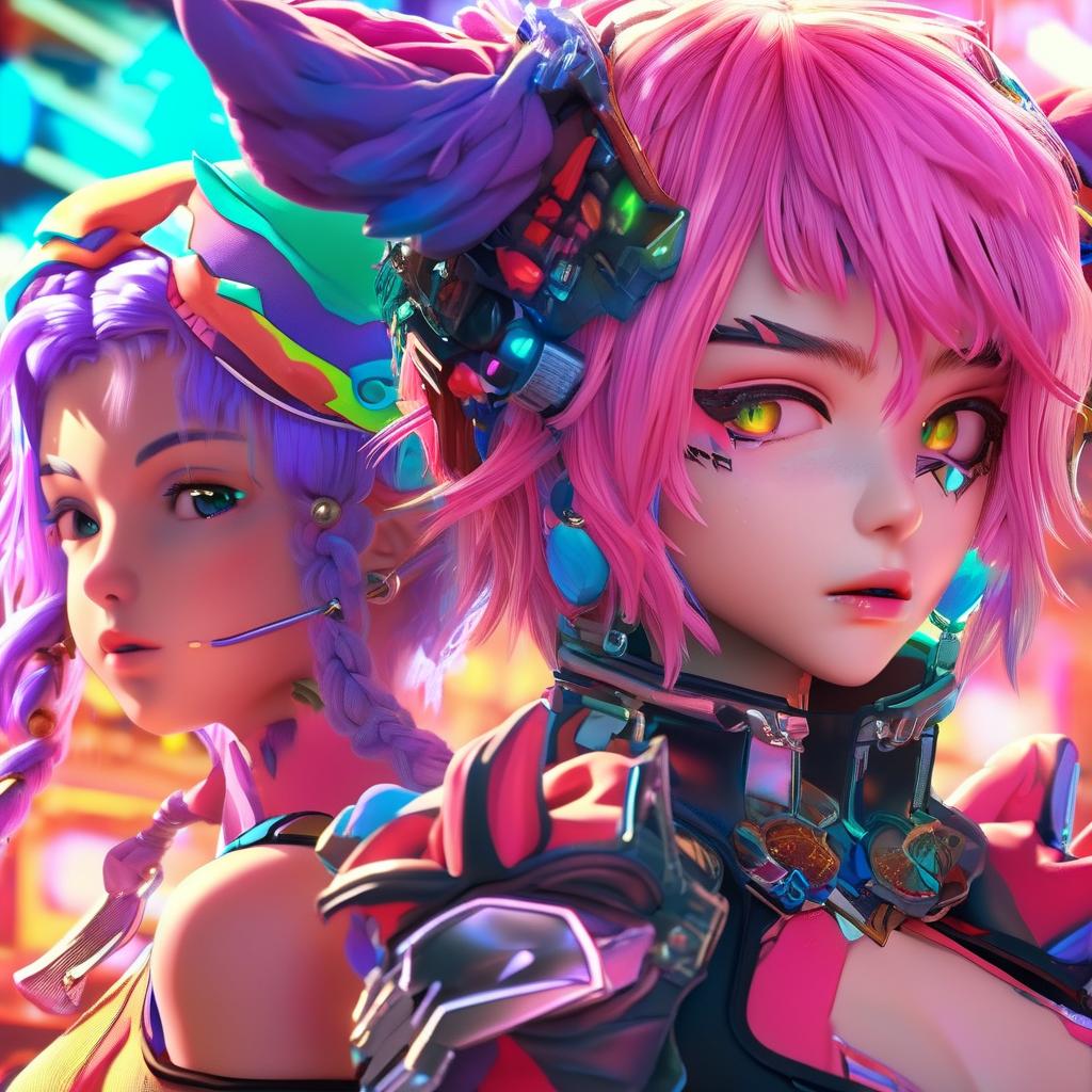 AniGROK platform overview, multiple anime characters, NFT creation